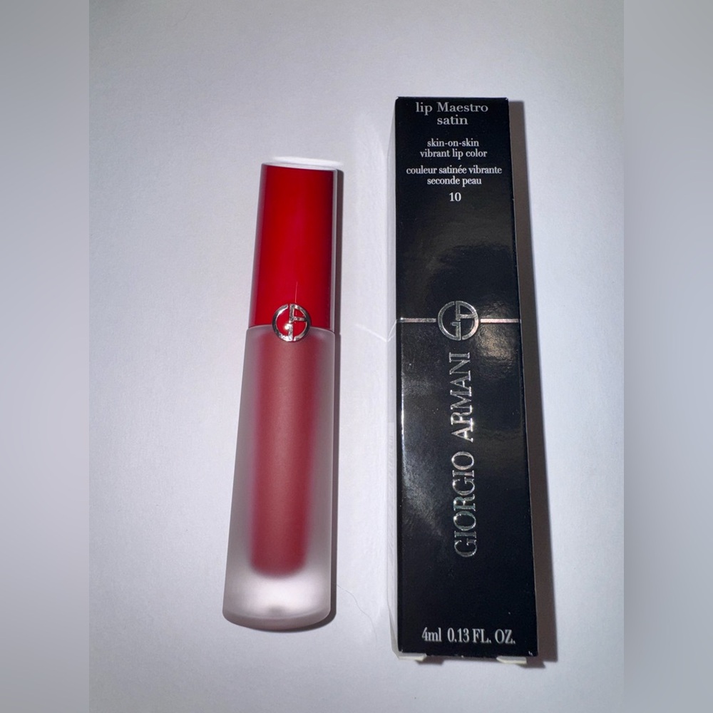 Giorgio Armani LIP MAESTRO SATIN LONG-LASTING LIPSTICK in Love 10 - Picture 9 of 10